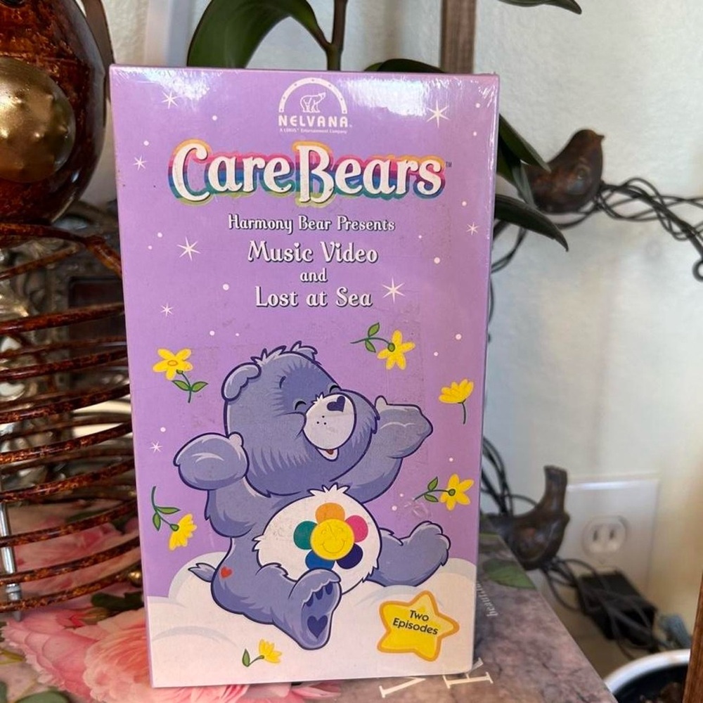 Vintage Y2K Kidcore Care Bears Purple Harmony Bear VHS Tape
